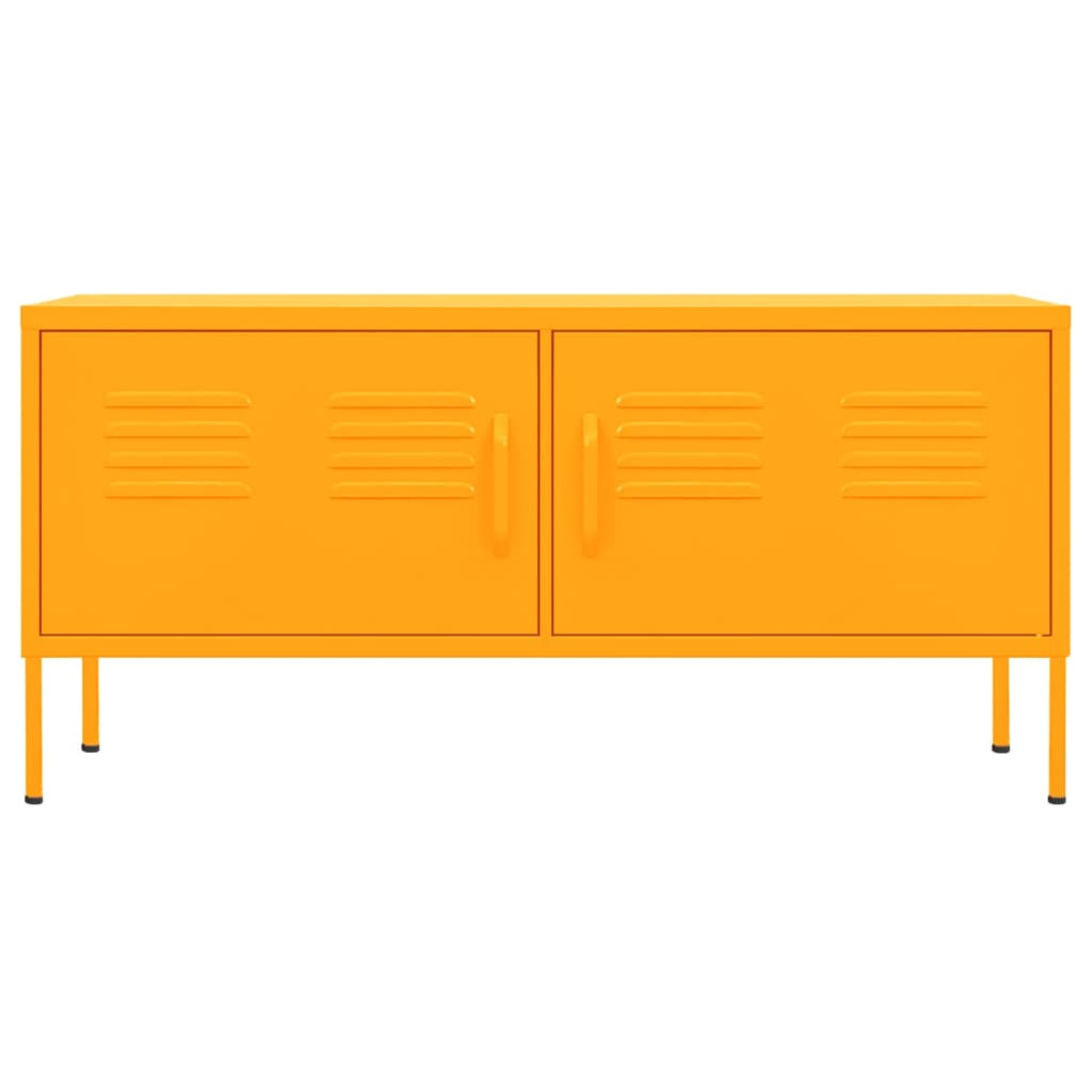 vidaXL TV Cabinet Mustard Yellow 105x35x50 cm Steel