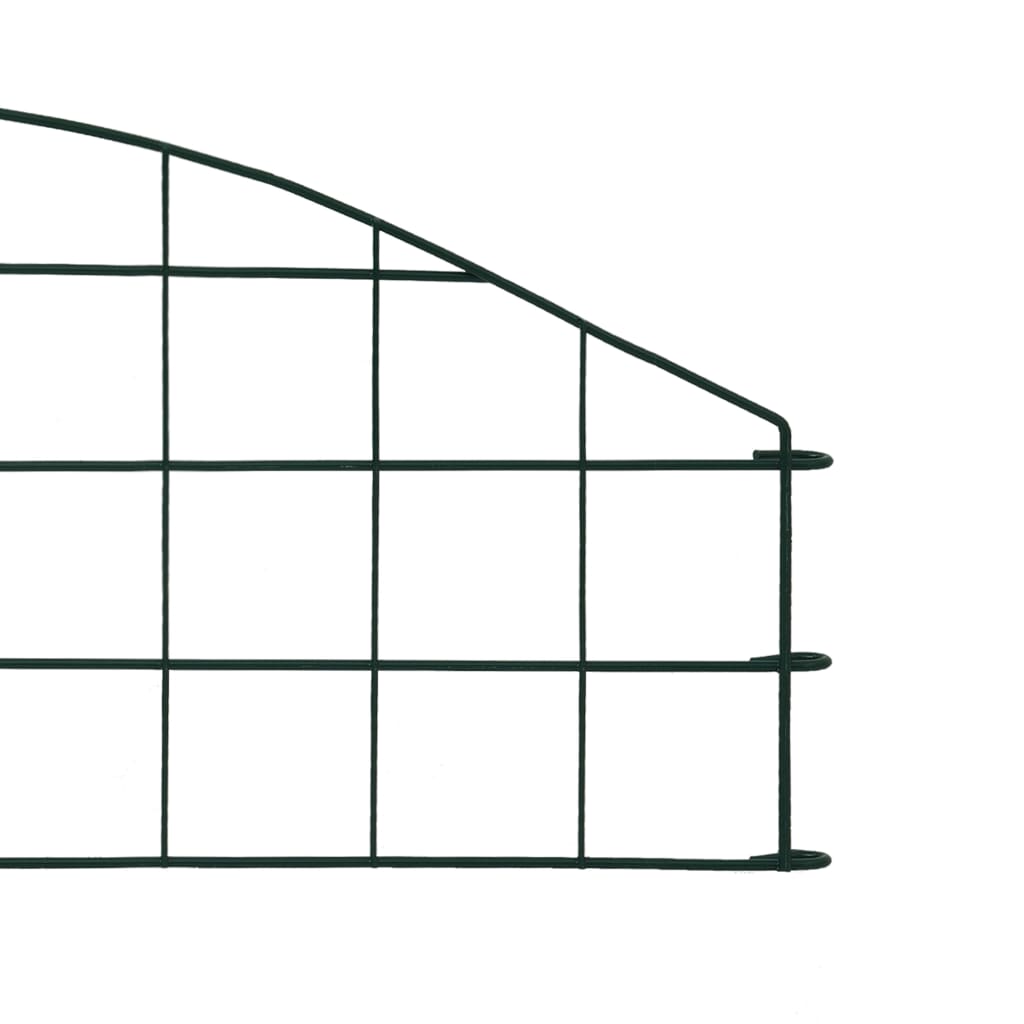 vidaXL Arched Garden Fence Set 77.3x26 cm Green