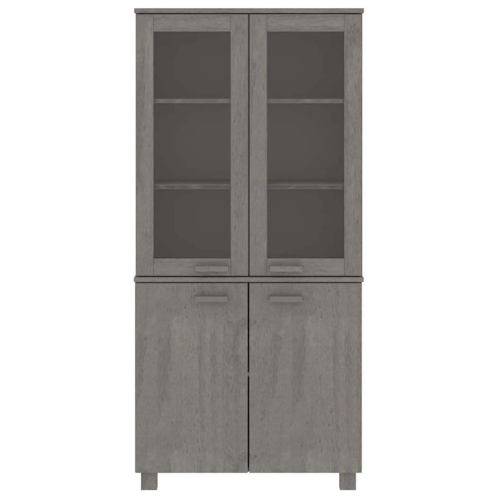 vidaXL Highboard HAMAR Solid Wood Pine Light Grey