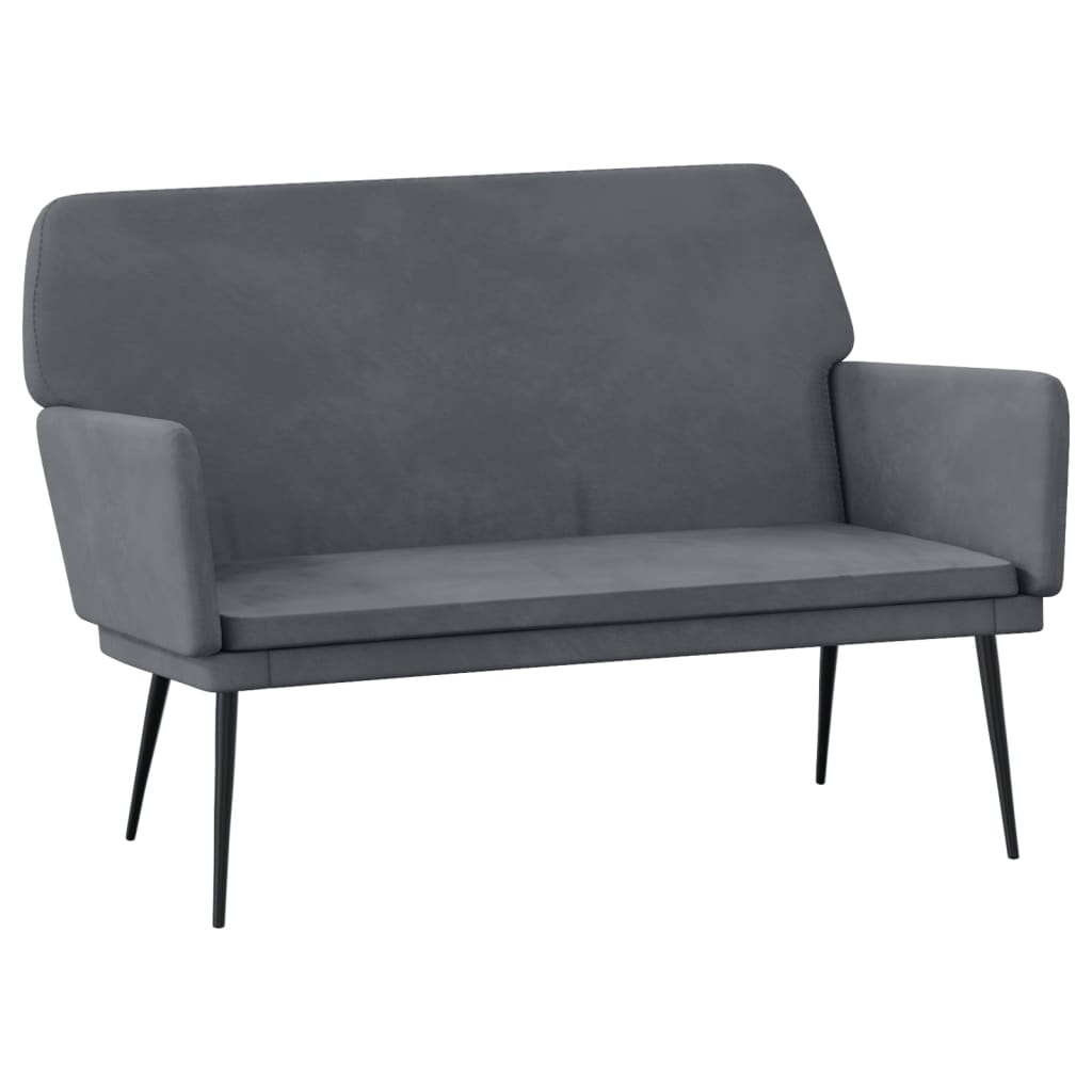 vidaXL Bench Dark Grey 108x79x79 cm Velvet