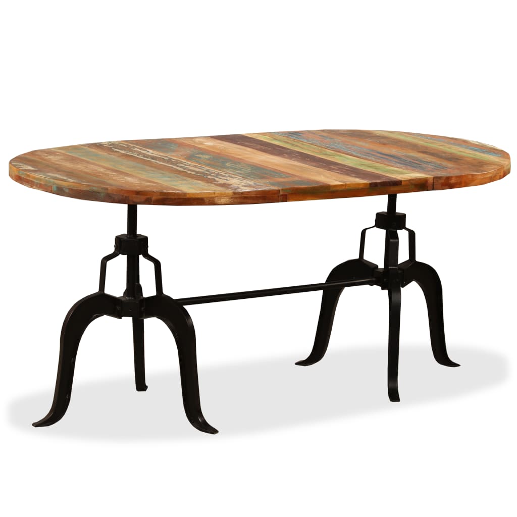 vidaXL Dining Table Solid Reclaimed Wood and Steel 180 cm