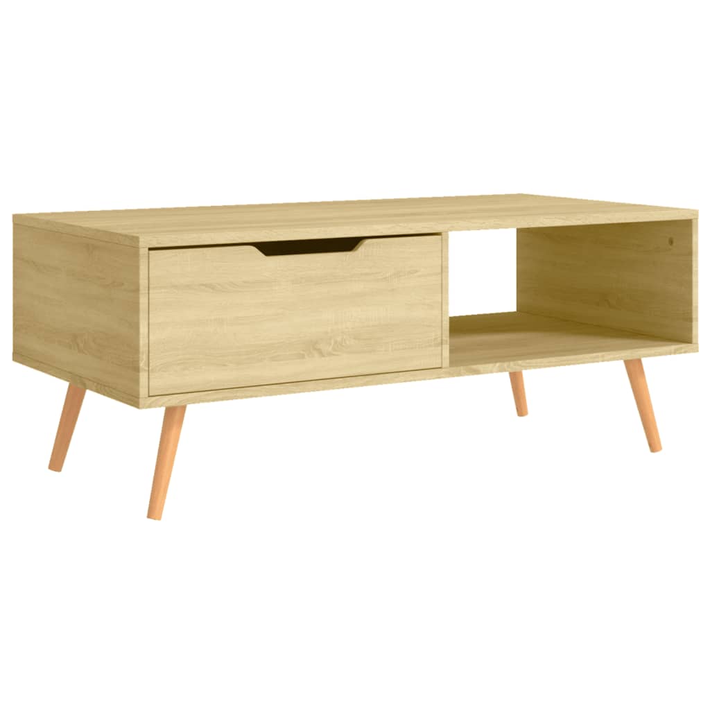 vidaXL Coffee Table Sonoma Oak 100x49.5x43 cm Engineered Wood