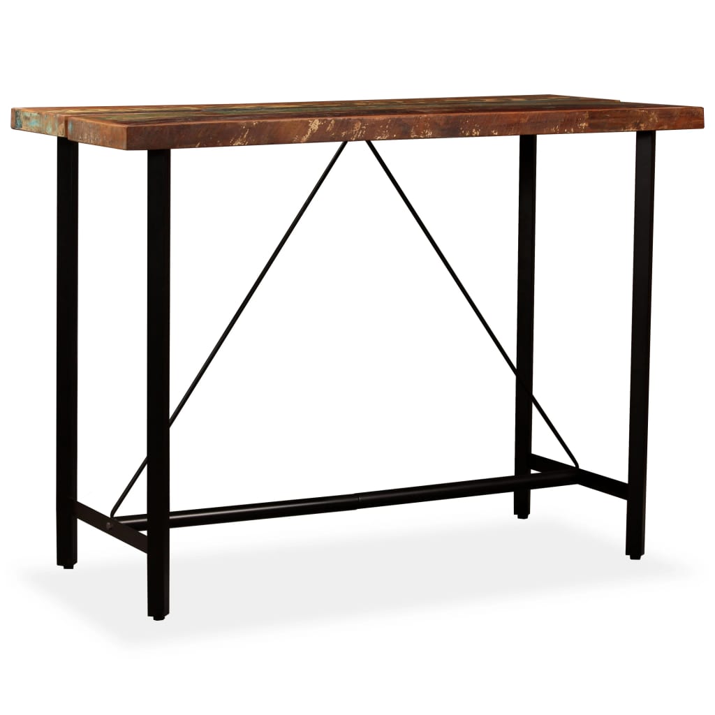 vidaXL Bar Table Solid Reclaimed Wood 150x70x107 cm