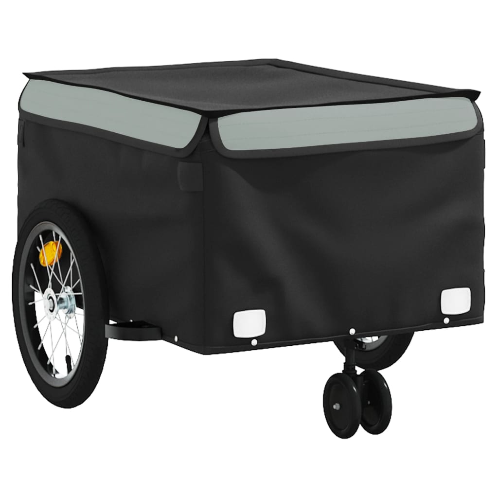 vidaXL Bike Trailer Black and Grey 45 kg Iron