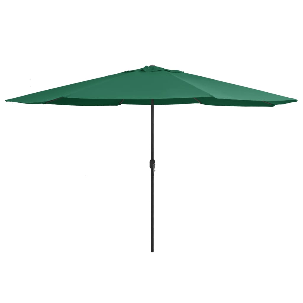 vidaXL Garden Parasol with Metal Pole 390 cm Green