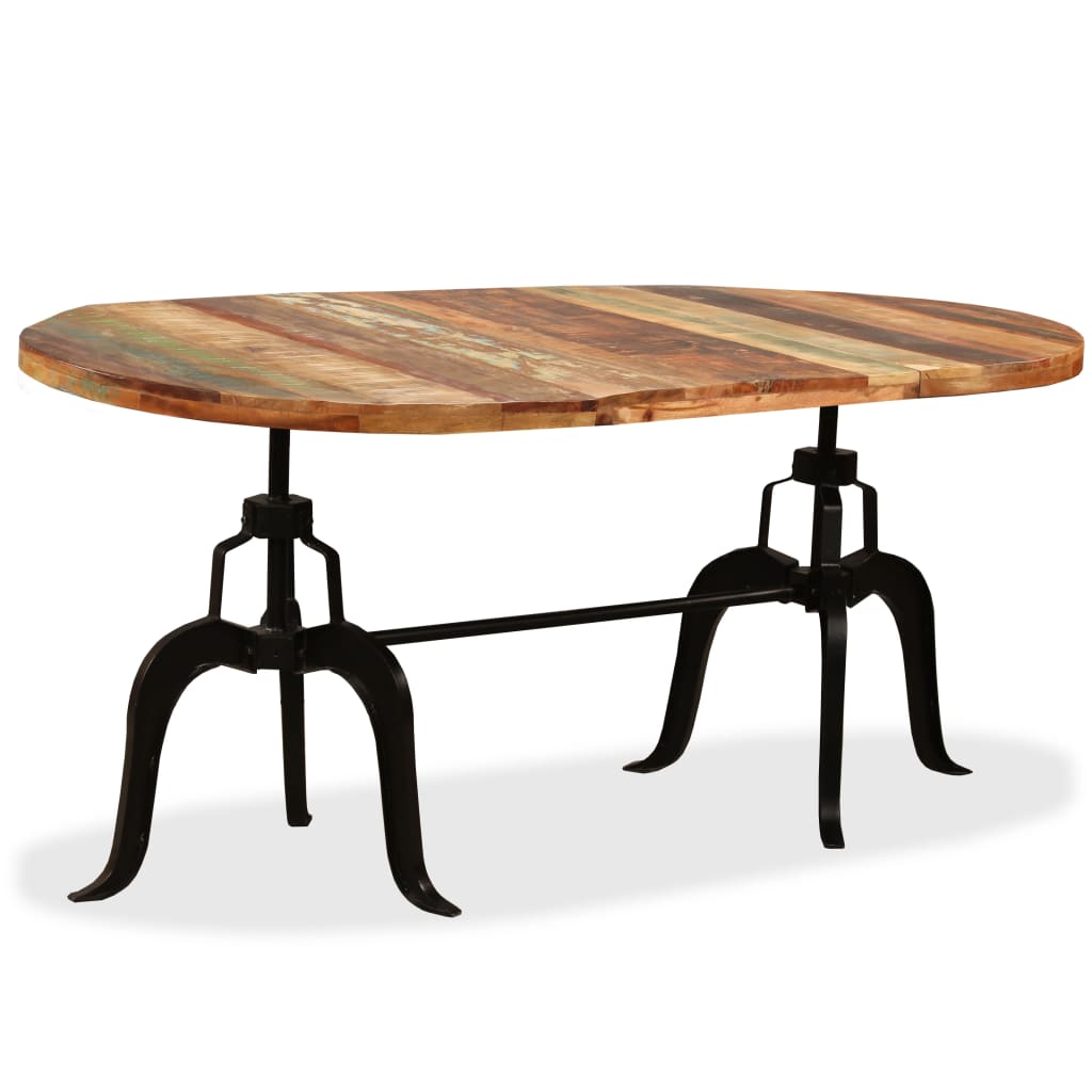 vidaXL Dining Table Solid Reclaimed Wood and Steel 180 cm