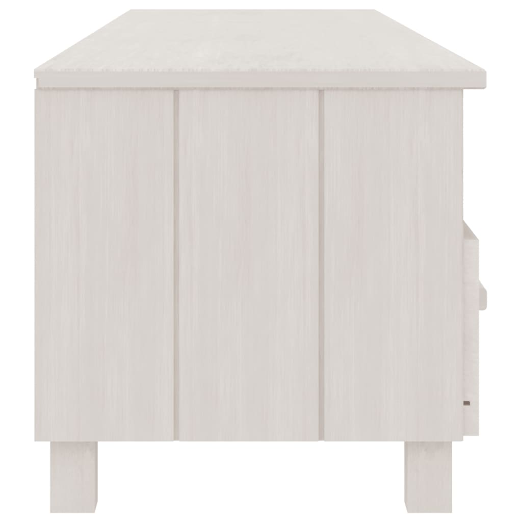 vidaXL TV Cabinet HAMAR White 158x40x40 cm Solid Wood Pine