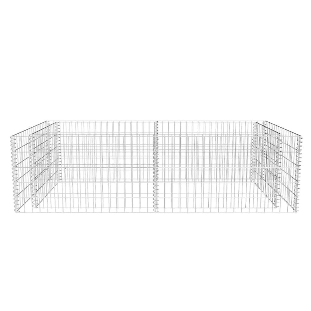 vidaXL Gabion Planter Galvanised Steel 180x90x50 cm