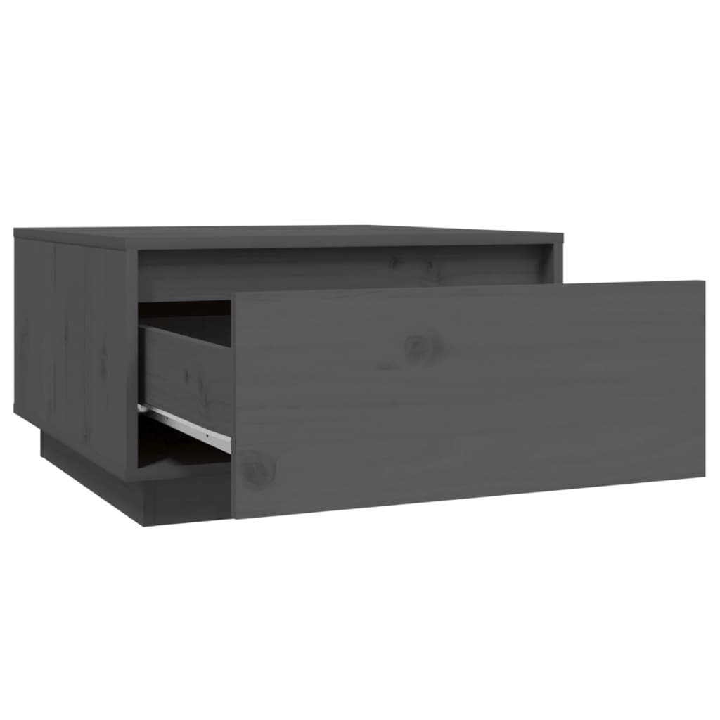 vidaXL Coffee Table Grey 55x56x32 cm Solid Wood Pine