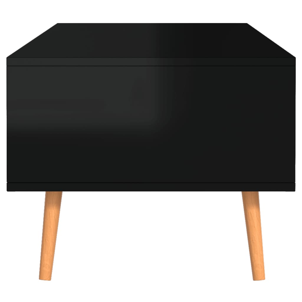 vidaXL Coffee Table High Gloss Black 100x49.5x43 cm Engineered Wood