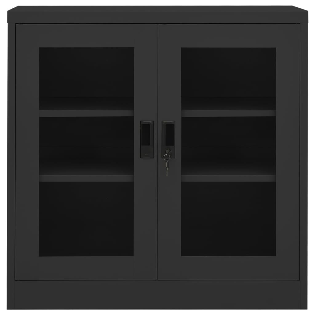 vidaXL Office Cabinet Anthracite 90x40x90 cm Steel