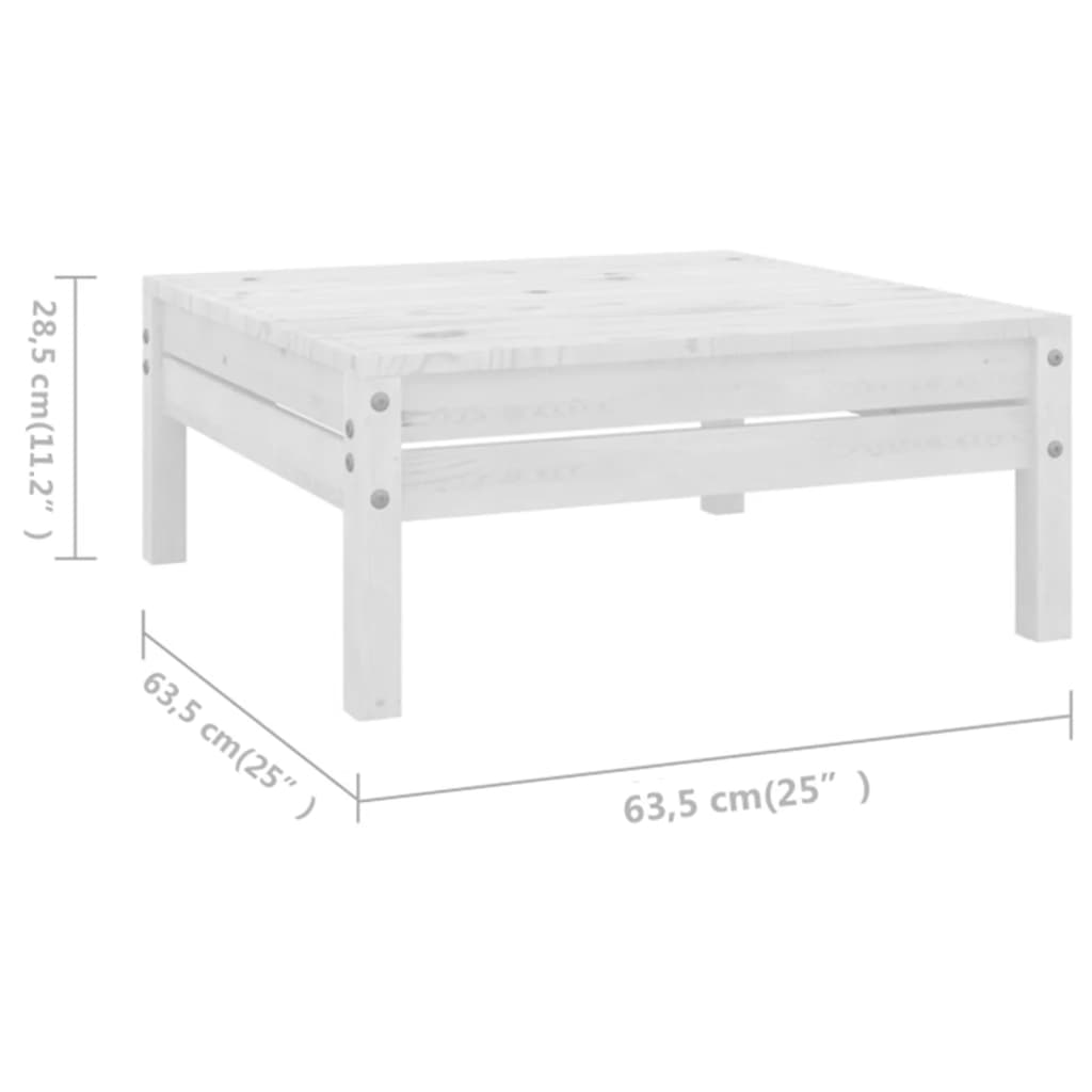 vidaXL 10 Piece Garden Lounge Set Solid Wood Pine White