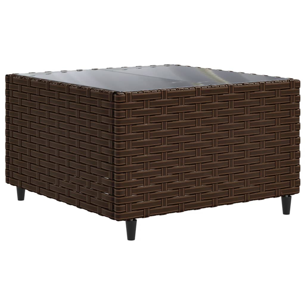 vidaXL 5 Piece Garden Lounge Set with Cushions Brown Poly Rattan