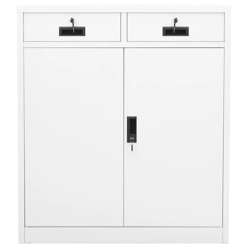 vidaXL Office Cabinet White 90x40x102 cm Steel