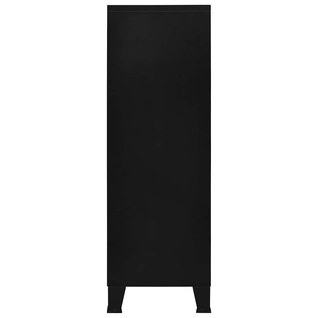 vidaXL Industrial Storage Chest Black 75x40x120 cm Steel