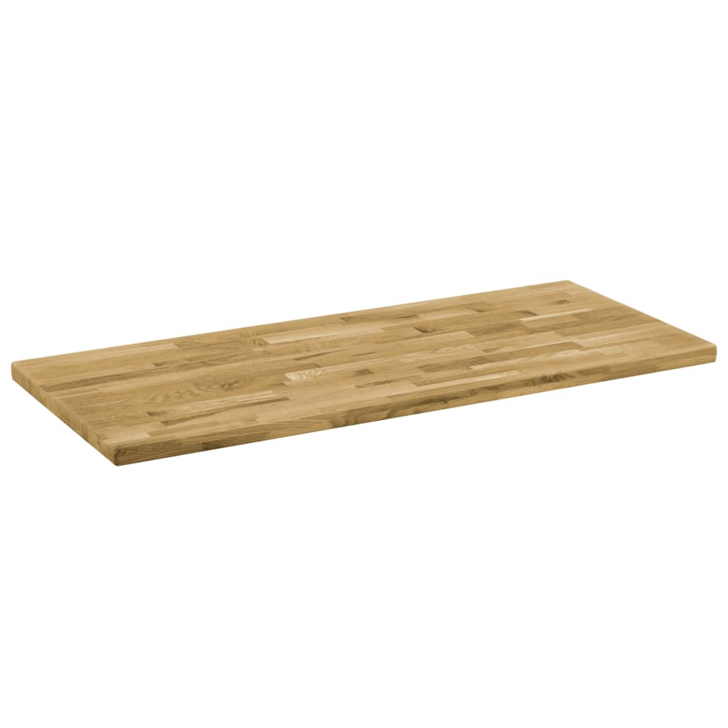 vidaXL Table Top Solid Oak Wood Rectangular 44 mm 140x60 cm