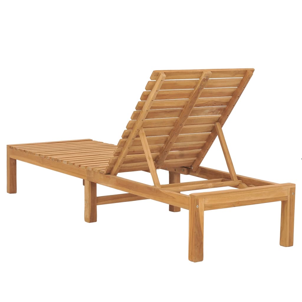 vidaXL Sun Lounger Solid Teak Wood