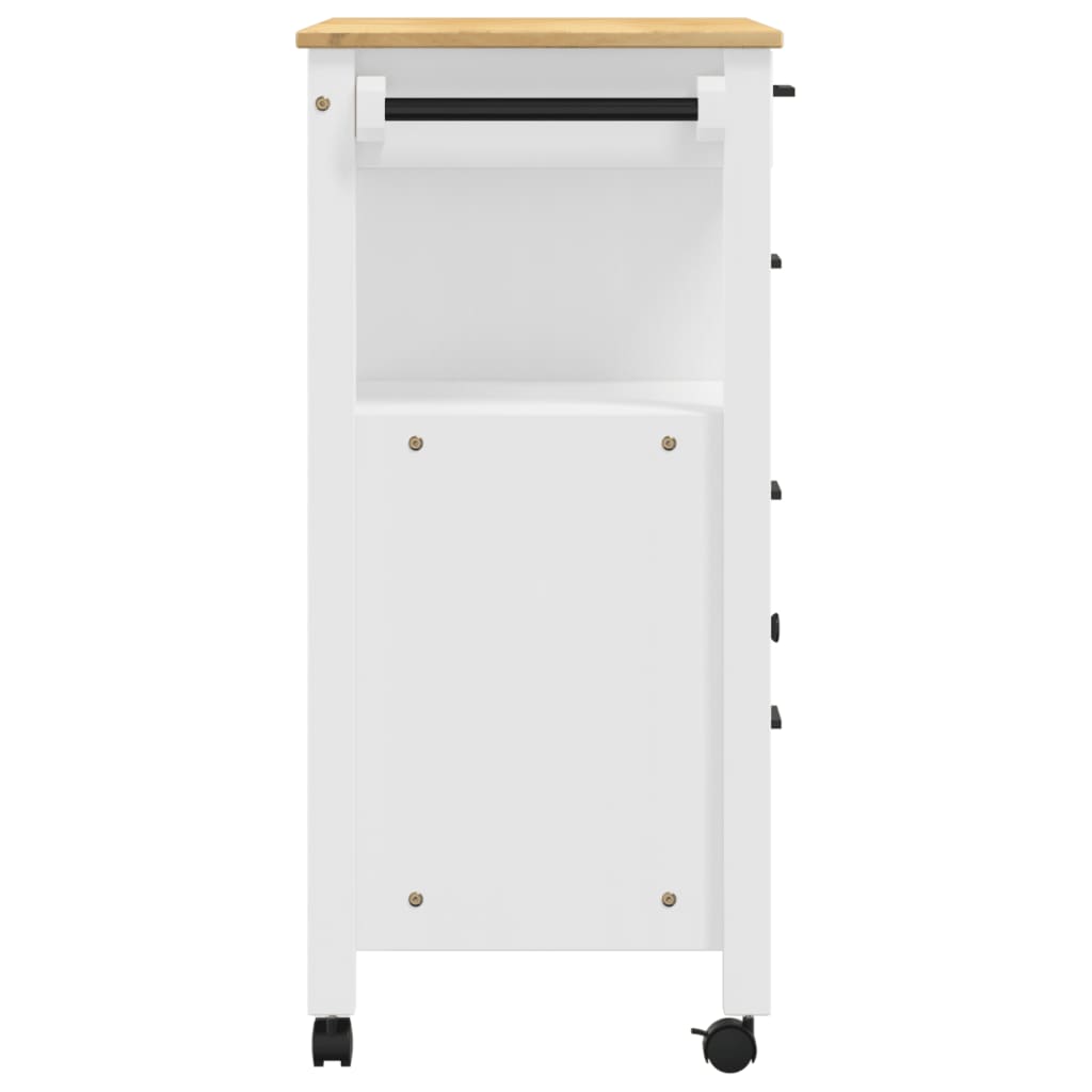 vidaXL Kitchen Trolley MONZA 84x40x90 cm Solid Wood Pine