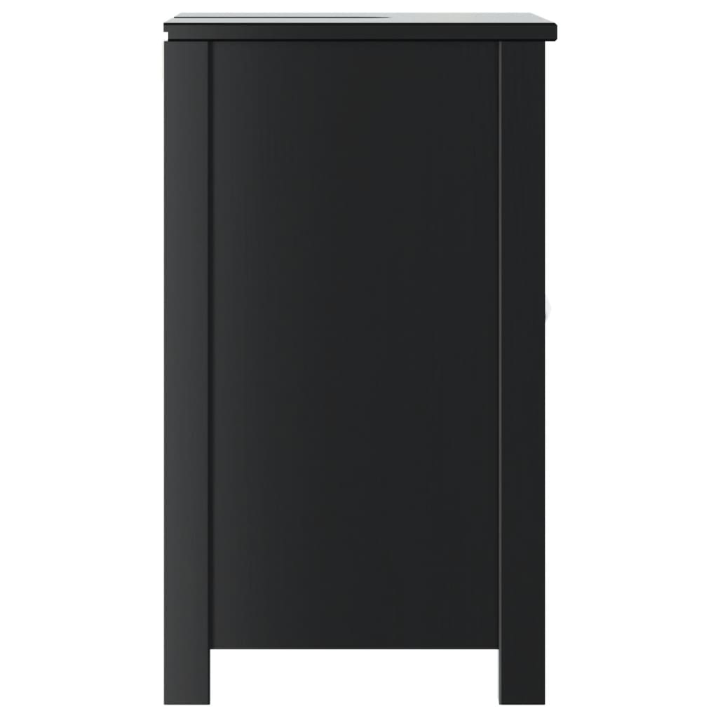 vidaXL Bathroom Sink Cabinet BERG Black 60x34x59 cm Solid Wood Pine