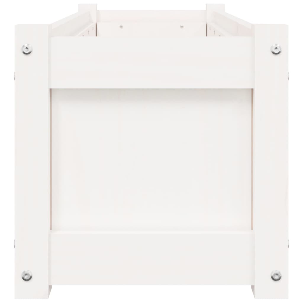 vidaXL Garden Planter White 90x31x31 cm Solid Wood Pine