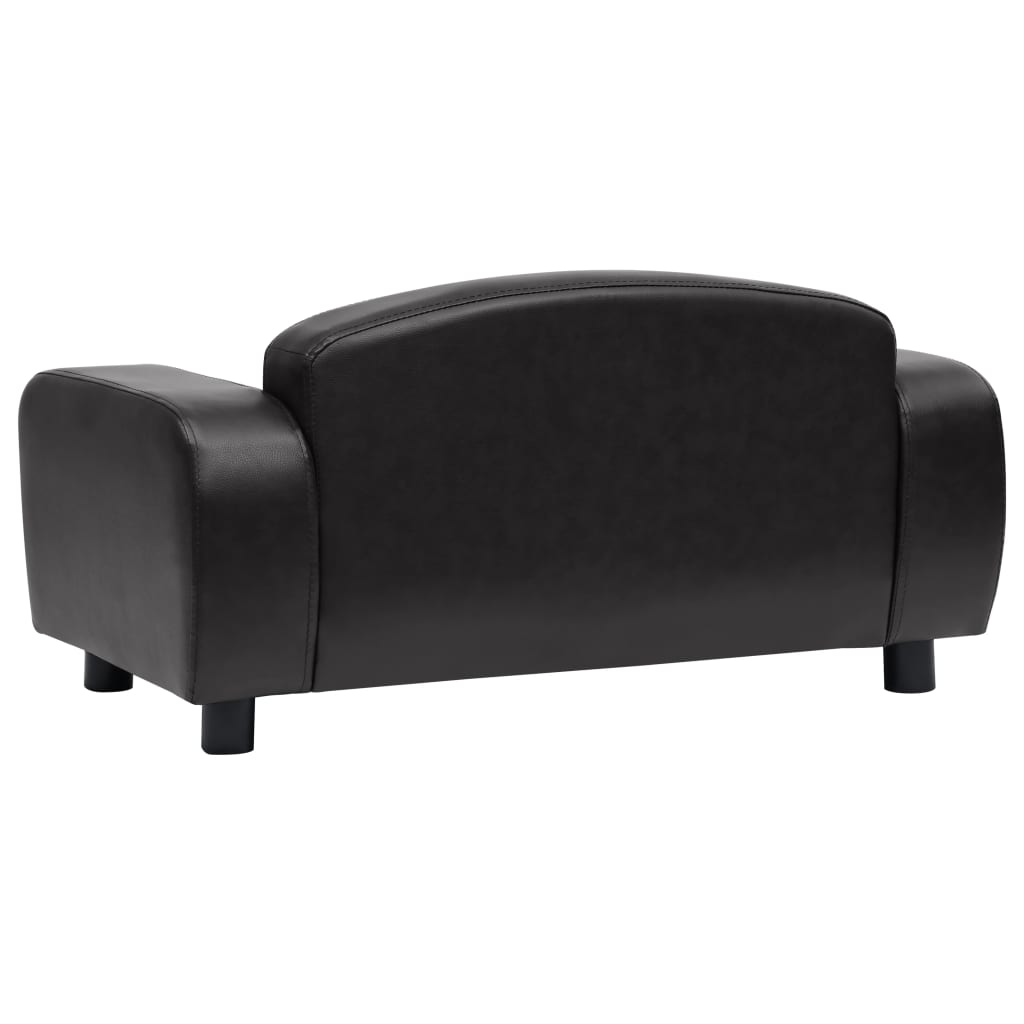 vidaXL Dog Sofa Black 80x50x40 cm Faux Leather
