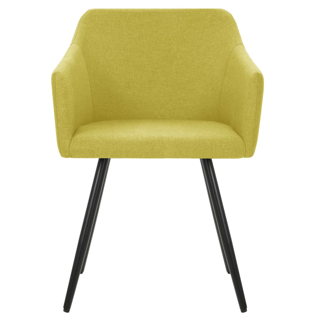 vidaXL Dining Chairs 2 pcs Green Fabric