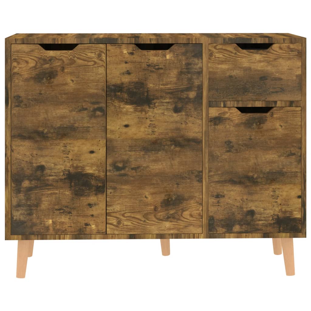 vidaXL Sideboard Smoked Oak 90x30x72 cm Engineered Wood