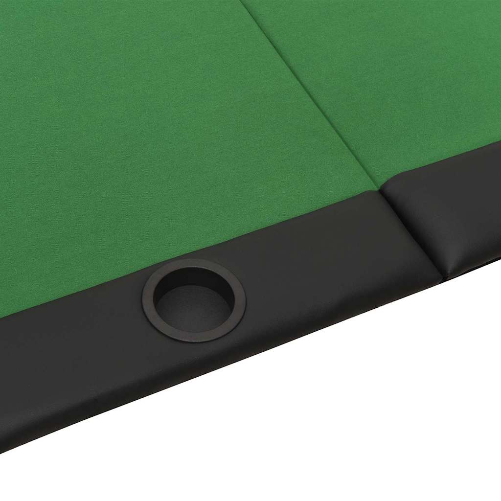 vidaXL 10-Player Folding Poker Table Green 206x106x75 cm
