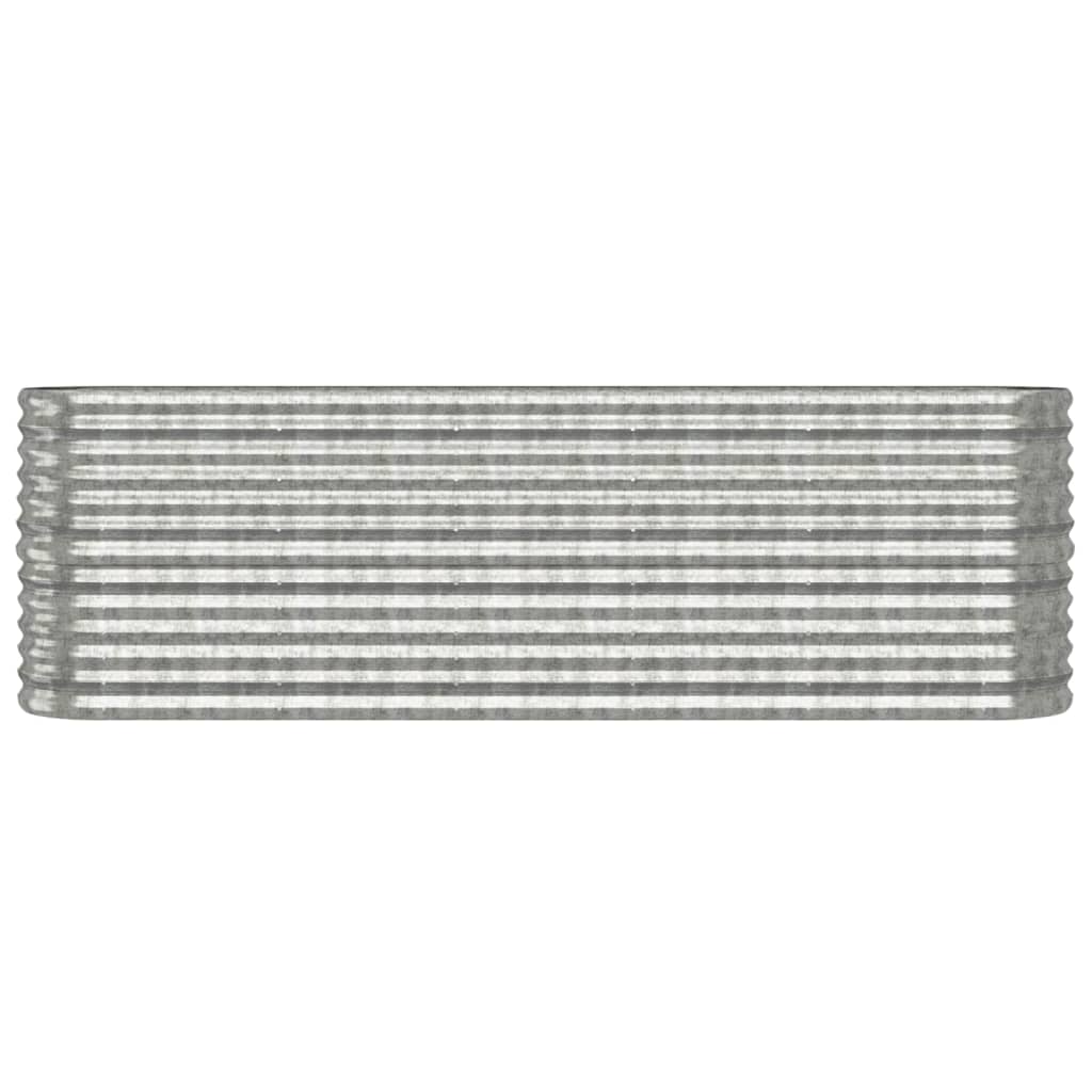 vidaXL Garden Raised Bed Powder-coated Steel 224x40x68 cm Silver