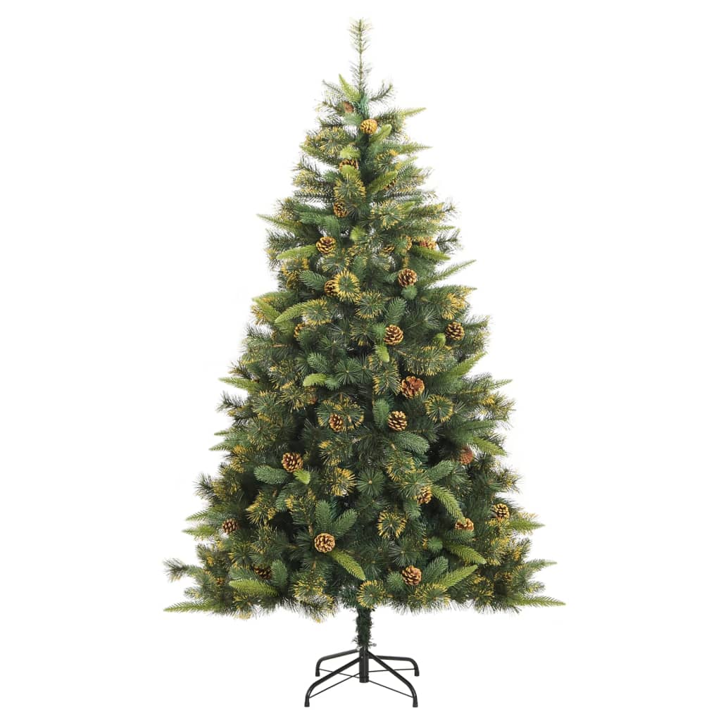 vidaXL Artificial Hinged Christmas Tree 300 LEDs 210 cm