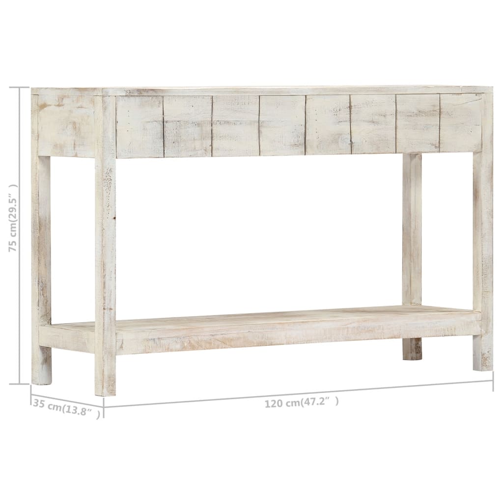 vidaXL Console Table 120x35x75 cm Solid Mango Wood