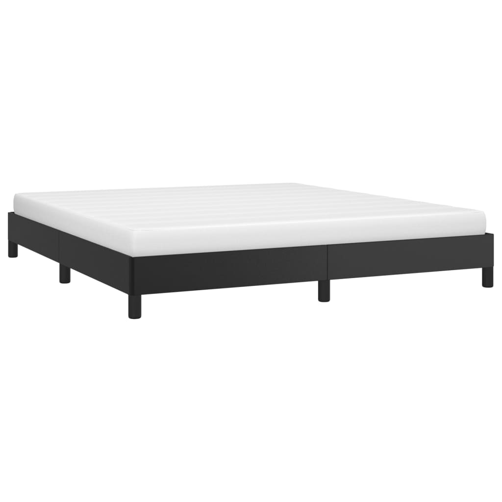 vidaXL Bed Frame without Mattress Black 183x213 cm Faux Leather