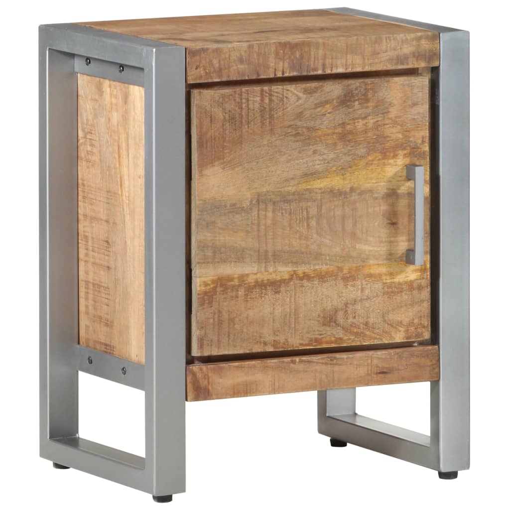 vidaXL Bedside Cabinet 40x30x50 cm Rough Mango Wood