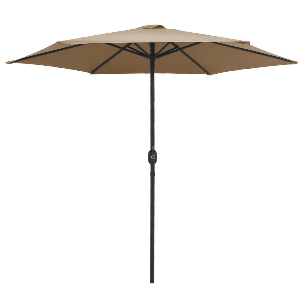 vidaXL Garden Parasol with Aluminium Pole 270x246 cm Taupe