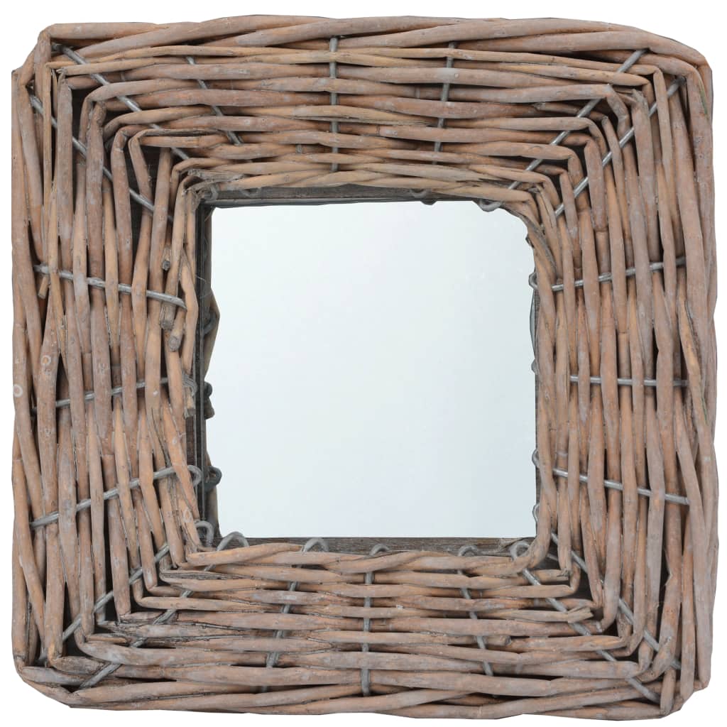 vidaXL Mirrors 3 pcs 15x15 cm Wicker