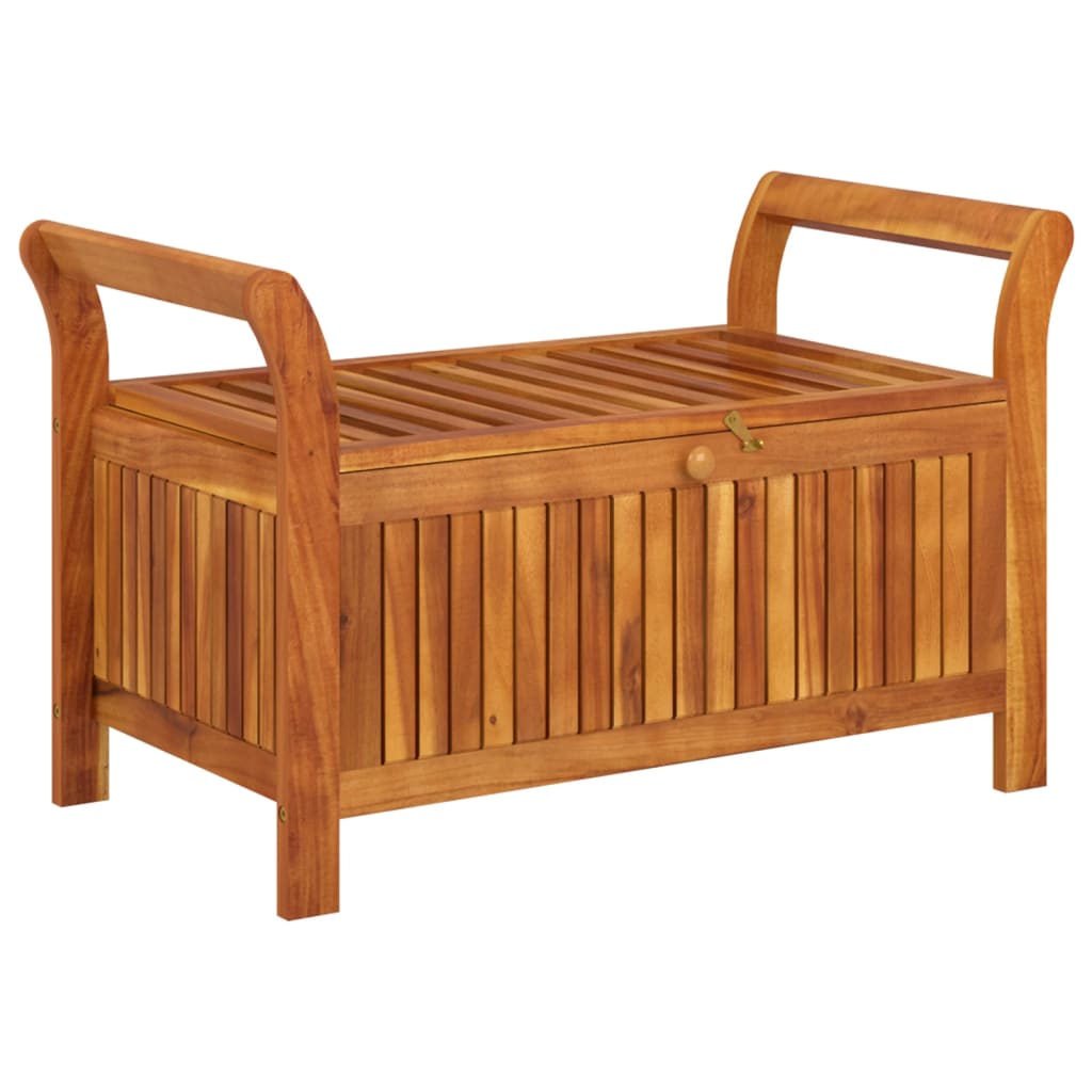 vidaXL Garden Storage Bench with Cushion 91 cm Solid Wood Acacia