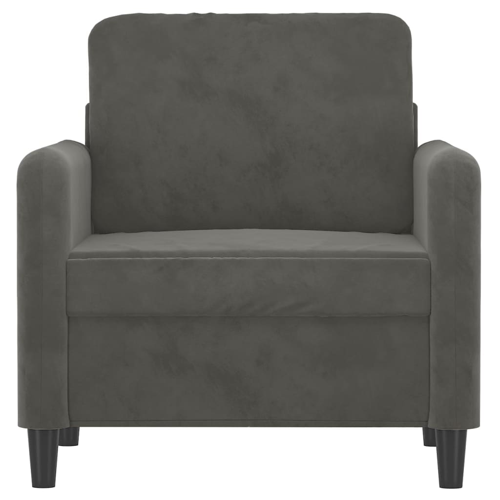 vidaXL Sofa Chair Dark Grey 60 cm Velvet