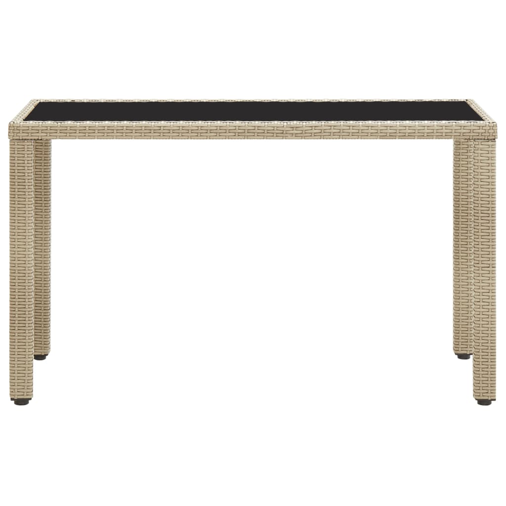 vidaXL Garden Table Beige 123x60x74 cm Poly Rattan