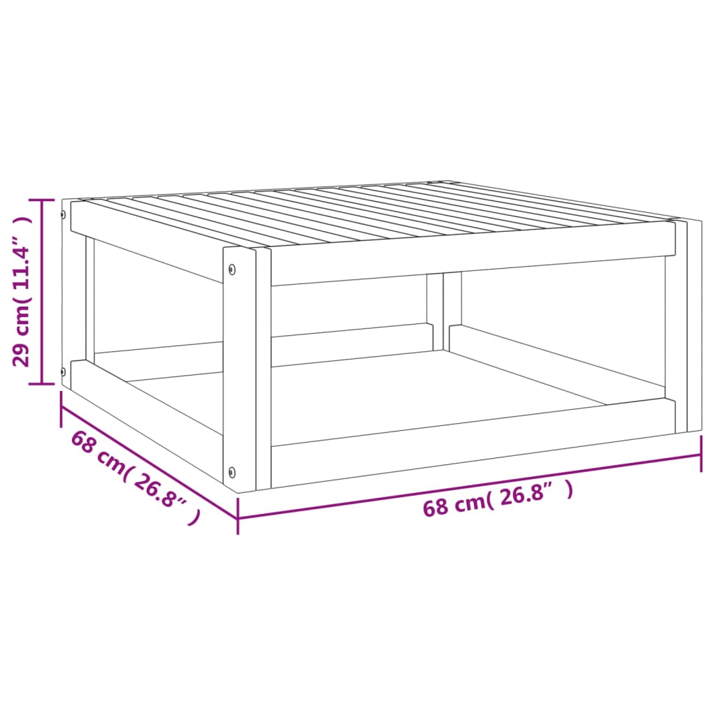 vidaXL Coffee Table 68x68x29 cm Solid Acacia Wood