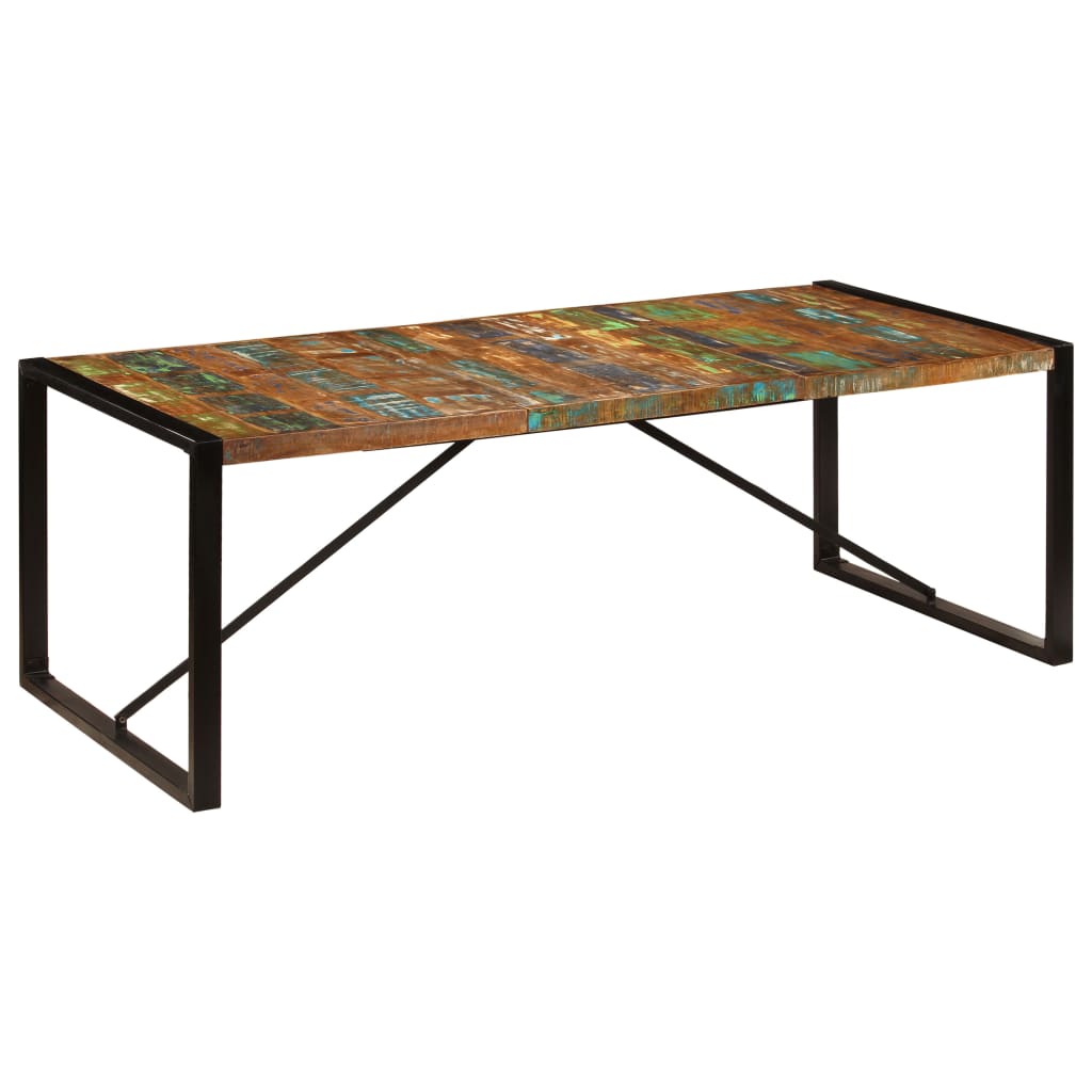 vidaXL Dining Table 220x100x75 cm Solid Reclaimed Wood