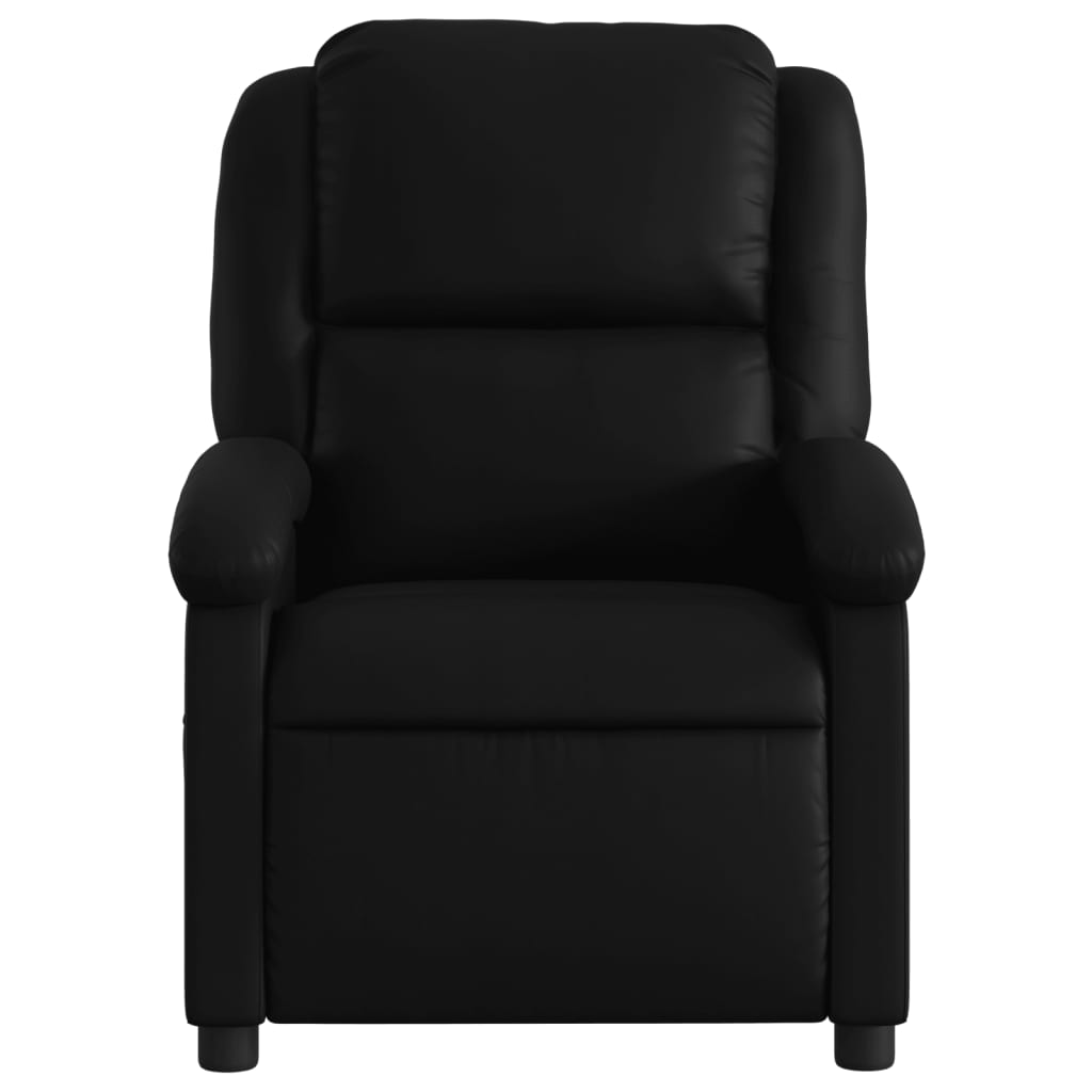 vidaXL Recliner Chair Black Faux Leather