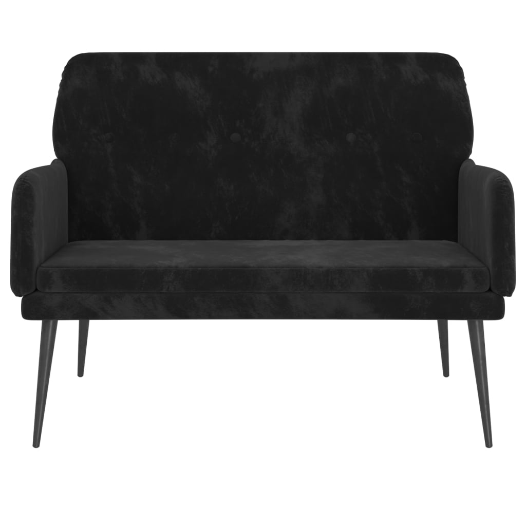 vidaXL Bench Black 108x79x79 cm Velvet