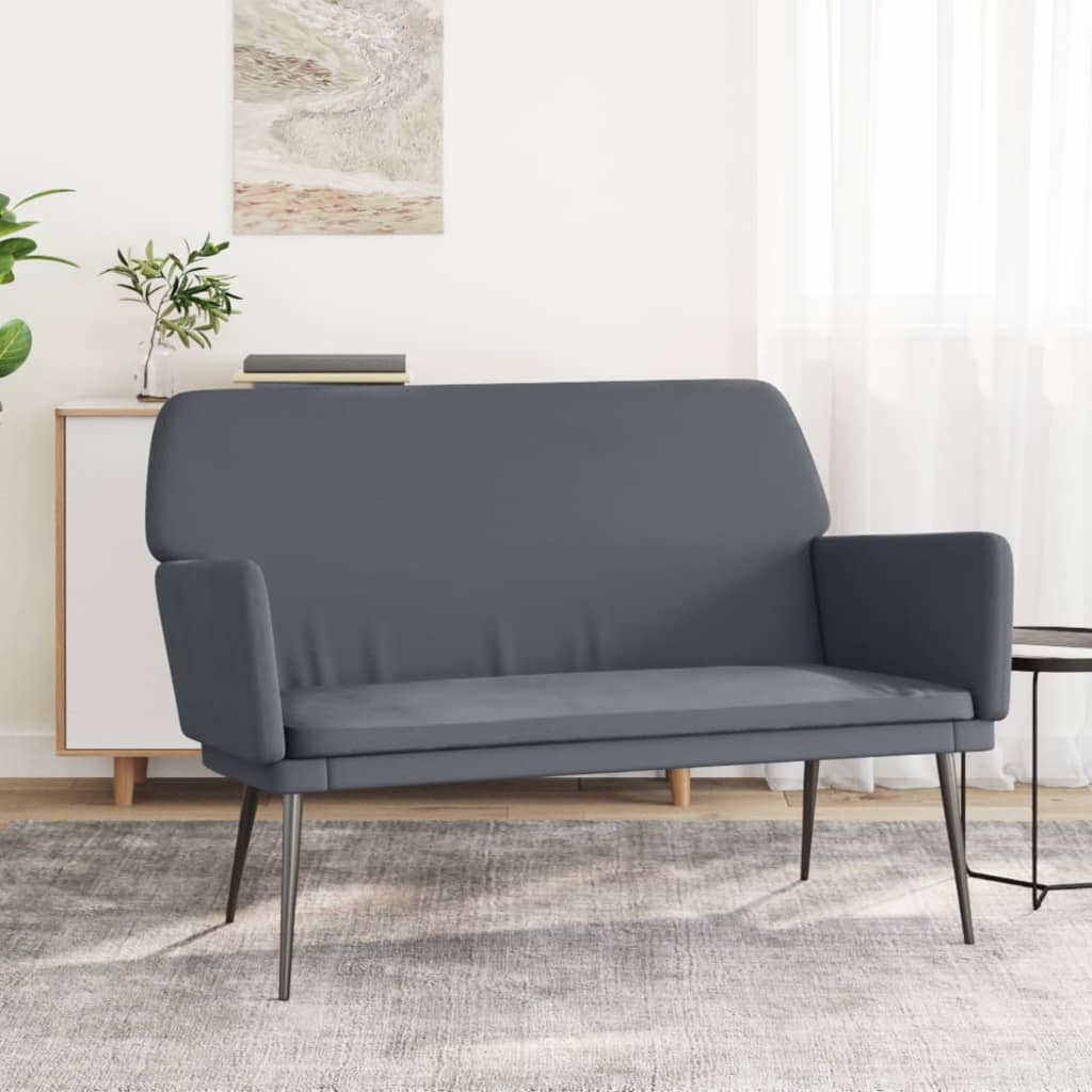 vidaXL Bench Dark Grey 108x79x79 cm Velvet