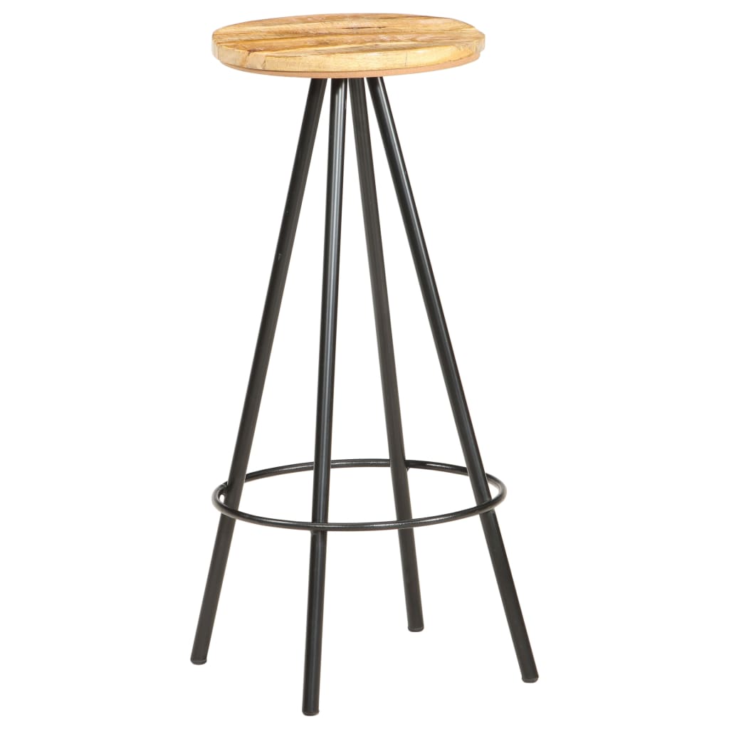 vidaXL Bar Stools 2 pcs Rough Mango Wood