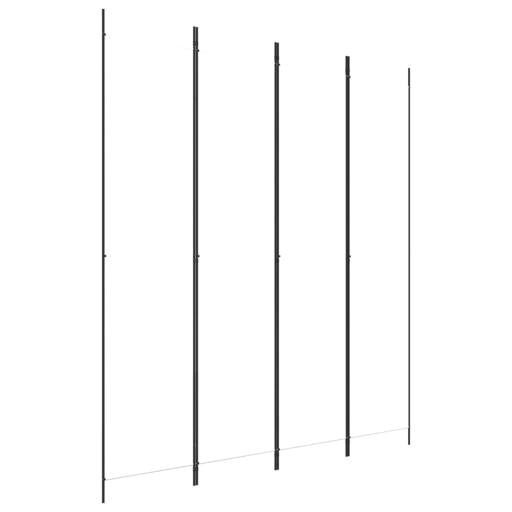 vidaXL 4-Panel Room Divider White 200x220 cm Fabric