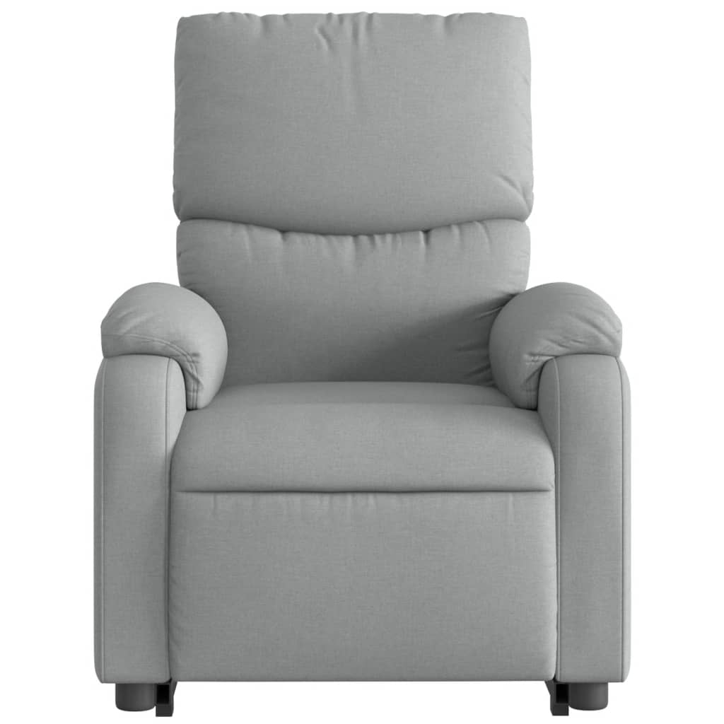 vidaXL Electric Stand up Massage Recliner Chair Light Grey Fabric