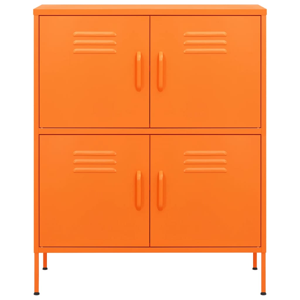 vidaXL Storage Cabinet Orange 80x35x101.5 cm Steel