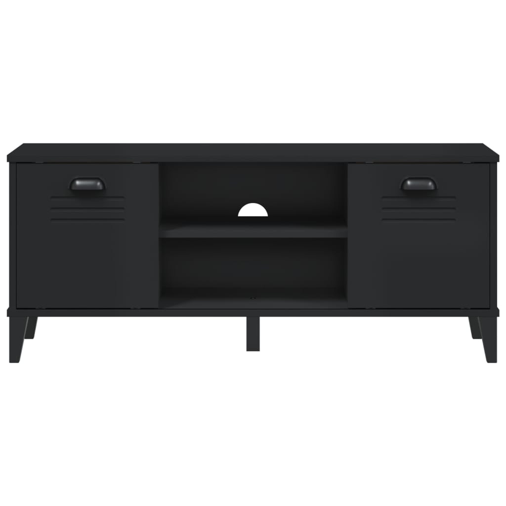 vidaXL Shoe Bench VIKEN Black 106x35x45 cm Engineered Wood