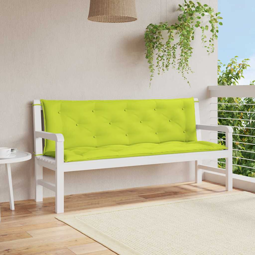 vidaXL Garden Bench Cushion Bright Green 150x(50+50)x7cm Oxford Fabric