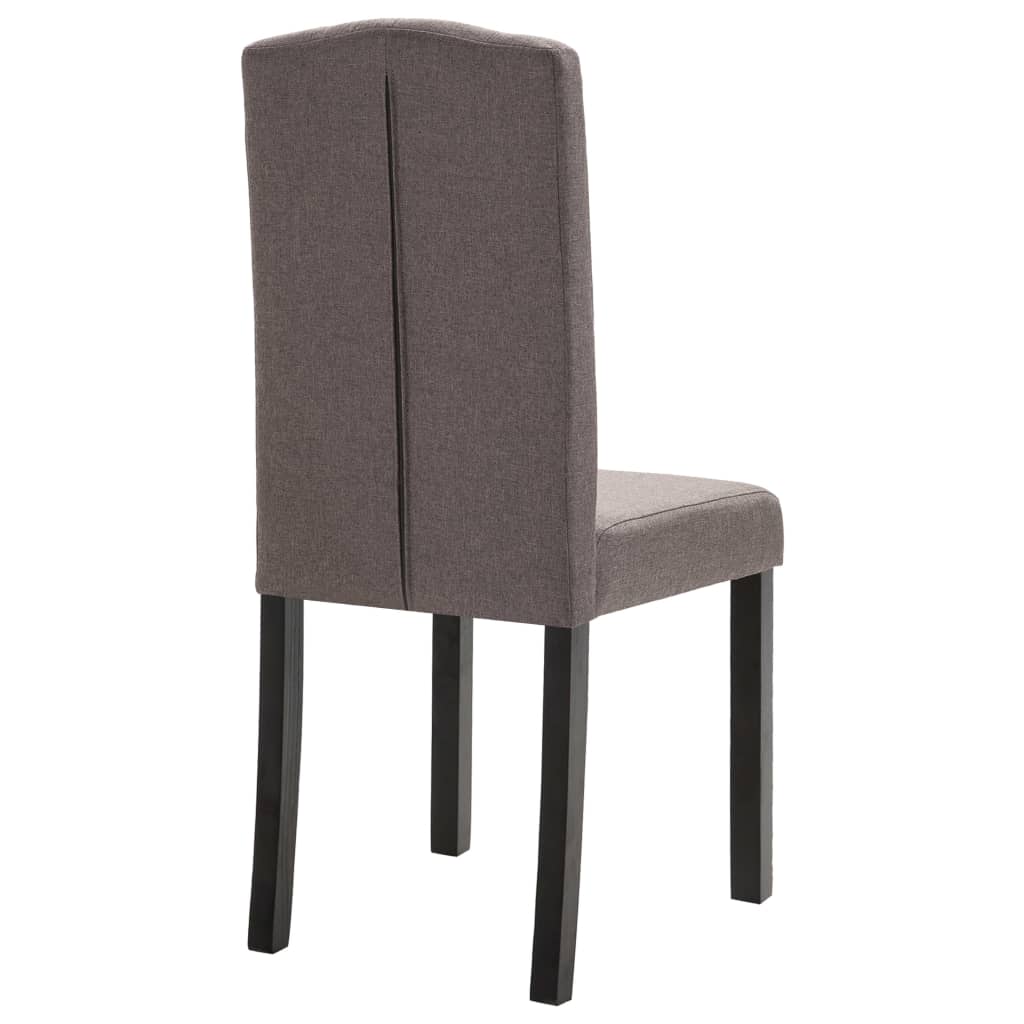 vidaXL Dining Chairs 4 pcs Taupe Fabric